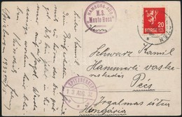 1932 Képeslap A Spitzbergákról Pécsre / Postcard From Spitzbergen - Other & Unclassified