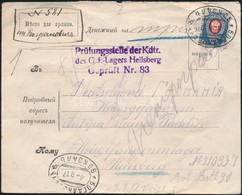 1917 Levél Orosz Hadifogolynak Németországba / Cover To Russian P.O.W. To Germany - Andere & Zonder Classificatie