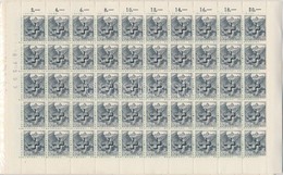 ** 1938 Hivatalos Mi 28-36 Hajtott 50-es Teljes ívekben / Official 9 Values, Folded Sheets Of 50 - Andere & Zonder Classificatie