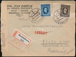 1942 Cenzúrás Ajánlott Levél A Protektorátusba / Censored Registered Cover To Böhmen Und Mähren - Andere & Zonder Classificatie