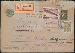 1934 Ajánlott Díjjegyes Levél 3 Bélyeges Díjkiegészítéssel Budapestre / Registered Cover To Hungary - Altri & Non Classificati