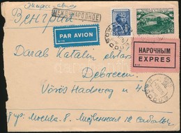 1951 Expressz Légi Levél Magyarországra / Express Airmail Cover To Hungary - Andere & Zonder Classificatie