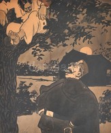 Bér Dezs? (1875-1924): Éjszakai Razzia. Akvarell-tus, Papír, Jelzett, Foltos, üvegezett Keretben, 30×26 Cm - Sonstige & Ohne Zuordnung