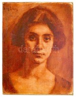 Czigány Dezs? (1883-1938): N?i Portré. Olaj, Vászon, Jelzett, Restaurált, 39×31 Cm - Altri & Non Classificati