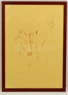 Melocco Miklós (1935-): Ló és Lány Táncol. Szitanyomat, Papír, Jelzett, üvegezett Keretben, 44×33 Cm - Altri & Non Classificati