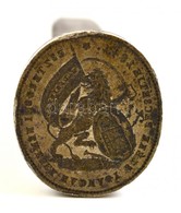 1841 Esztergomi Nemesek Hadnagy Széke Pecsétje. Címeres Bronz Pecsétnyomó / Vintage Military Bronze Seal Maker 10 Cm D:3 - Sonstige & Ohne Zuordnung