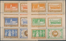 1925 A Nemzeti Múzeum Jókai Kiállítása 4 Klf Levélzáró Négyestömb / 4 Different Label In Blocks Of 4 - Unclassified