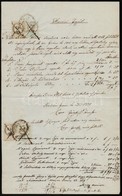 1859 Árverési Jegyzék 2x 6kr Okirati + 1 Kr Hirdetmény Illeték Bélyegekkel  / Document With Document And Advertising Sta - Ohne Zuordnung