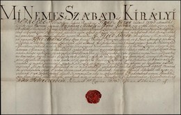 1806 Debreceni Tímár és Varga Céh, Kézzel írt Céhlevele  Viaszpecséttel 43x28 Cm - Unclassified