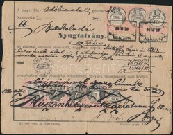 1890 Nyugtatvány 71,25Ft Okmánybélyeggel / Document With Fiscal Stamps - Unclassified