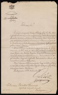 1884 Ráth Károly Budapest F?polgármesterének érdemkereszt Miatti értesít? és Gratuláló Levélen - Altri & Non Classificati