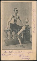 1899  Szokolyi Alajos (1871-1932) Athéni Olimpián Bronzérmes Magyar Atléta Saját Kézzel írt, önmagát ábrázoló Képeslapja - Altri & Non Classificati