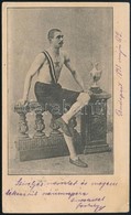 1899  Szokolyi Alajos (1871-1932) Athéni Olimpián Bronzérmes Magyar Atléta Saját Kézzel írt, önmagát ábrázoló Képeslapja - Sonstige & Ohne Zuordnung