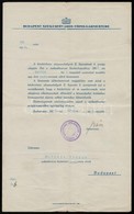 1935 Sip?cz Jen? Budapest F?polgármesterének Aláírása Kinevezésen - Altri & Non Classificati