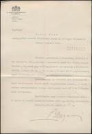 1936 Sztranyavszky Sándor, A Képvisel?ház Elnökének Aláírása Hivatalos Levélen - Other & Unclassified