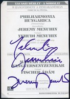 1993 Yehudi Menuhin (1916-1999) Heged?m?vész és Fia Aláírása M?sorlapon / Autograph Signatures. - Sonstige & Ohne Zuordnung