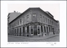 1982 Jankovszky György(1946-): Budapest, VIII. Kerület,Mátra Étterem, Feliratozva, Aláírt, Pecséttel Jelzett, Kartonra K - Sonstige & Ohne Zuordnung