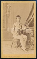1875 Borovszky Samu (1860-1912) Helytörténész Fiatalkori Fényképe 9x11 Cm. Prof Köller és Borsos. - Altri & Non Classificati