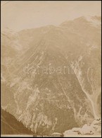 Cca 1890 Stilfser Joch-Strasse, Bromio, Tirol Jelzett Fotó S: Unterberger. / Signed Photo Of Tyrol Landscape 21x26 Cm - Altri & Non Classificati