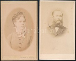 Cca 1865 Vizitkártya Méret? Fotók, 2 Db Vintage Fénykép, 10,5x6 Cm - Altri & Non Classificati
