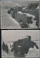 1941 A Katonák és Munkaszolgálatosok Kiásnak Egy Elakadt Vonatot A Hóból. 10 Db Fotó / Labour Service On The Battlefield - Altri & Non Classificati