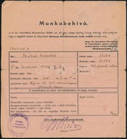 1944 M. Kir. Honvédelmi Minisztérium XI. Csoportf?nökségének, Egyben A Katonai Munkaszolgálat Országos Felügyel?je Munka - Sonstige & Ohne Zuordnung