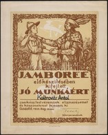 1933 Márton Lajos által Tervezett Cserkész Elismer? Oklevél A Gödöll?i Jamboree El?készítésében Kifejtett Munkáért, Gróf - Scouting