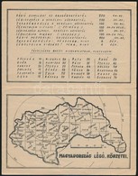 Cca 1930 Magyarország Légó Körzetei Térképpel - Altri & Non Classificati