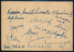 1938 A Kassára Bevonuló Ludovika Akadémia II. Tisztikarának Aláírása Levelez?lapon - Altri & Non Classificati