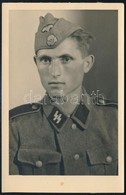 1942 SS-Totenkopf Tiszt , Fotó, Hátulján Feliratozva, 14×9 Cm - Altri & Non Classificati