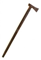 XIX. Sz. Antik Fokos, Fémberakásos Díszített Fa Nyéllel. / Iron Headed Axe With Inlayed Wood Body. 80 Cm - Altri & Non Classificati