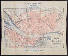 1872 Buda-Pest Térképe A Közmunkatanács által Megállapított Kör-, Sugárút, Hidak és Kiköt?k Tervezetével / Plan Von Pest - Sonstige & Ohne Zuordnung