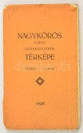 1928 Nagyk?rös Város Belterületének Térképe 85x72 Cm - Other & Unclassified