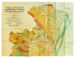 1939 Budapest Székesf?város Dunajobbparti (budai) Hydrogeológiai Térképe. Szerk: Schafrazik Ferenc, Schréter Zoltán, Pál - Sonstige & Ohne Zuordnung