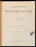 1901 A Magyar Mérnöki és Építészegylet Heti értesít?jének Teljes évfolyama Bekötve - Non Classificati