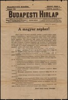 1919 Budapesti Hírlap Különszáma József F?herceg Kinevezi Friedrich Istvánt Miniszterelnöknek. Szakadásokkal. - Ohne Zuordnung