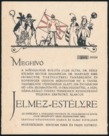 1930 Bp., Meghívó A M?egyetemi Evez?s Club Jelmezes Estélyére, Borítékkal - Non Classificati