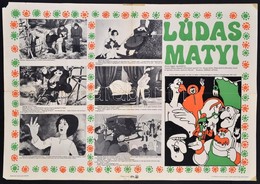 1977 Lúdas Matyi Magyar Rajzfilm Plakát, Hajtott, Hajtásnál Szakadt, 47x67 Cm - Andere & Zonder Classificatie