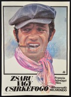 Cca 1979 Zsaru Vagy Csirkefogó, Francia B?nügyi Film Plakát, F?szerepben: Jean Paul Belmondo, Hajtásnyommal, 68x49 Cm - Andere & Zonder Classificatie