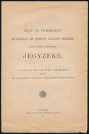 1905 Zólyom Vármegye Községei és Egyéb Lakott Helyei Hivatalos Neveinek Jegyzéke. A Magyar Kir. Belügyminister Megbízásá - Non Classificati