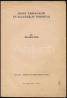 Sédy-Lengyel Rezs?: Abony Társadalmi és Kulturális Viszonyai. Különlenyomat A 'Hajnalodik' 1944. évi Március  és április - Unclassified