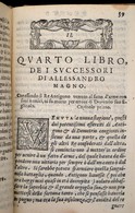 Mambrino Roseo Da Fabriano (1500-1580): Historia De' Successori Di Alessandro Magno. Et Della Disunione Del Suo Imperio, - Unclassified