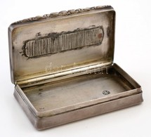 Antik Ezüst (Ag.) Szelence, Gravírozott, Jelzett, Mesterjeggyel,  7,5×4,6 Cm, Nettó:78 G / Antique Silver Box, Hallmarke - Other & Unclassified