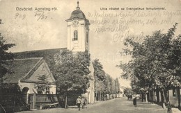 T2/T3 1929 Apostag, Utcakép Az Evangélikus Templommal. Bencze Sándor Kiadása  (EK) - Ohne Zuordnung