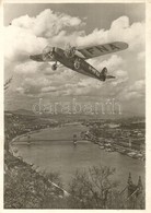 * T2/T3 1930 Budapest. Magyar Légiforgalmi Rt. Reklámlapja. ML Rt új Fokker F-VIII Típusú, H-MFNA Lajstromjel?, 15 ülése - Non Classificati