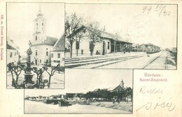 T2 1899 Szentendre, Templom, Keresked?k Keresztje Szobor, Vasútállomás Vonattal, Duna Part - Non Classificati