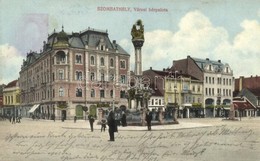 * T2/T3 1913 Szombathely, Horváth Boldizsár Tér, Városi Bérpalota, Szentháromság Szobor, Deutsch Samu, Schuster Gyula, L - Non Classificati