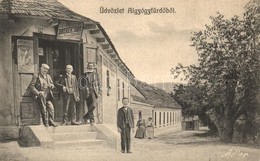 T2/T3 1914 Algyógyfürd?, Geoagiu; Utcakép, Reisner J. Vendégl?je, Bor és Sör Csarnoka. Adler Fényirda 1908. / Street Vie - Unclassified