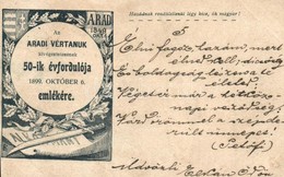 * 1899 Arad. Az Aradi Vértanúk Kivégzésének 50. évfordulója Emlékére - 14 Db Régi Vágott Szecessziós M?vészlap A 13 Arad - Ohne Zuordnung