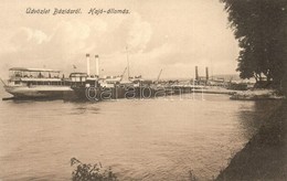 T1/T2 Báziás, Hajóállomás, G?zhajó és Uszály / Port, Steamship And Barge - Ohne Zuordnung